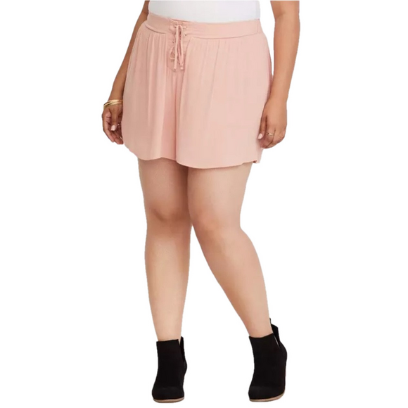 torrid Pants - Torrid Shorts Lace-Up Crepe Fabric Pink Vanity Size 2 New